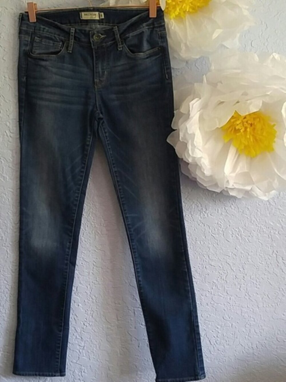 Bullhead Black SZ9 Cotton Polyester & Spandex Skinny Dark Blue Jeans